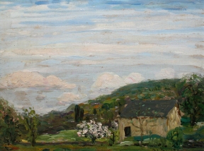 Leon Kroll - Cottage in Springtime