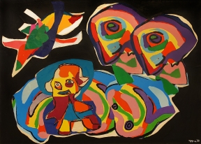 Karel Appel - Personnages et Oiseaux II