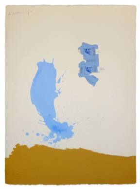 Robert  Motherwell - In Blue Ochre with Gauloises